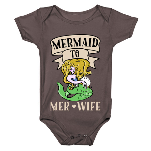 Mermaid to Merwife Baby One-Piece