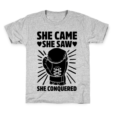 She Came She Saw She Conquered Kids T-Shirt