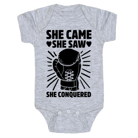She Came She Saw She Conquered Baby One-Piece