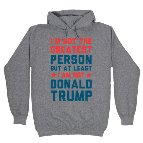 I'm Not The Greatest Person But At Least I'm Not Donald Trump Hooded Sweatshirt