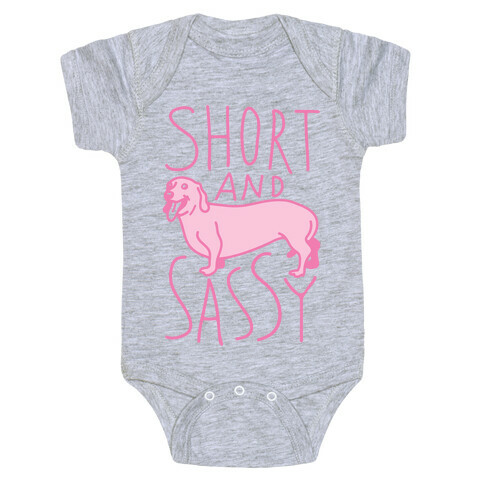 Short And Sassy Dachshund Baby One-Piece