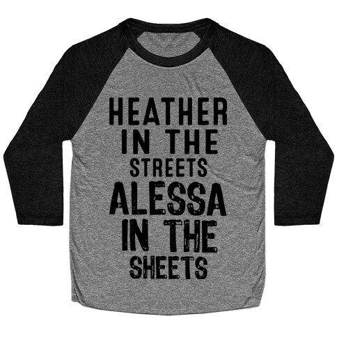 Heather in the Sheets Baseball Tee