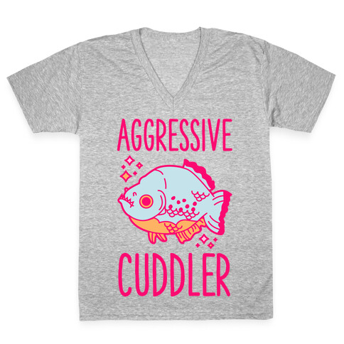 Aggressive Cuddler V-Neck Tee Shirt