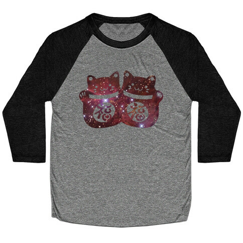 Cosmic Luck Cats Baseball Tee