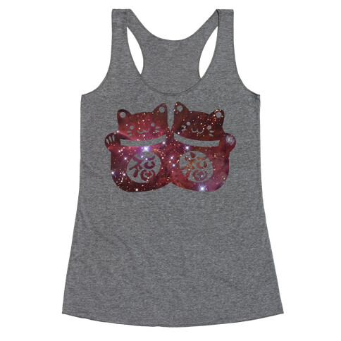 Cosmic Luck Cats Racerback Tank Top