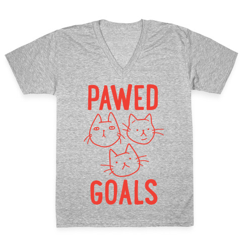 Pawed Goals V-Neck Tee Shirt