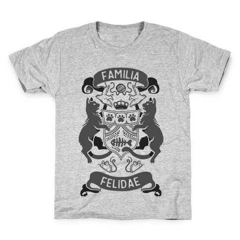 Cat Family Crest: Familia Felidae Kids T-Shirt