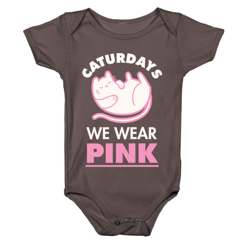 Caturdays We Wear Pink Baby One-Piece