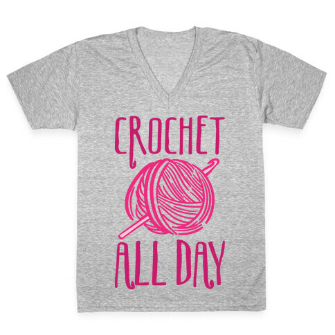 Crochet All Day V-Neck Tee Shirt