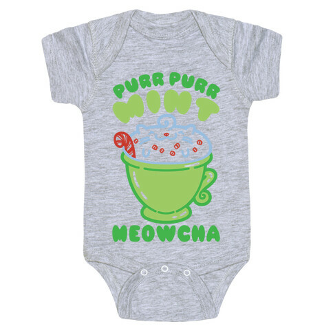 Purr Purr Mint Meowcha Baby One-Piece
