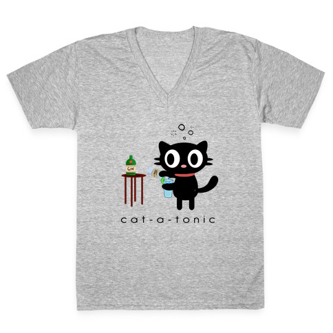 Cat-a-Tonic V-Neck Tee Shirt