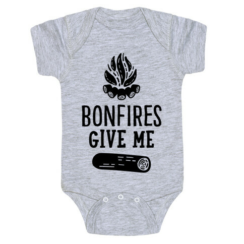 Bonfires Give Me (Wood) Baby One-Piece