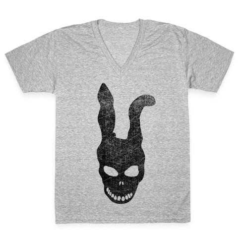 Donnie Darko Frank Skull Mask V-Neck Tee Shirt