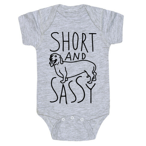 Short And Sassy Dachshund Baby One-Piece