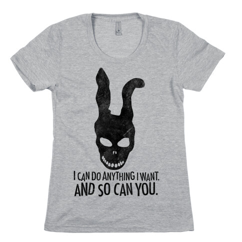 I Can Do Anything I Want Donnie Darko Frank Mask Womens T-Shirt