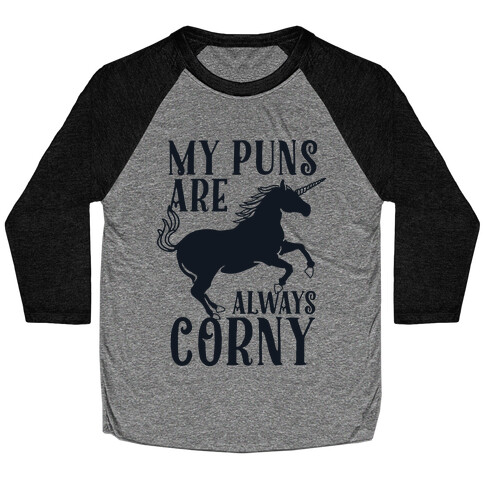 My Puns are Always Corny Baseball Tee