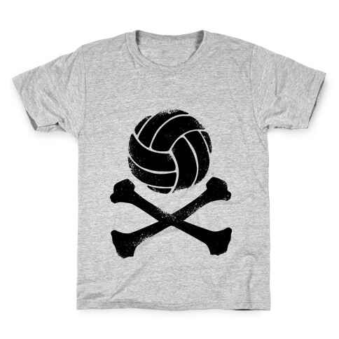 Volleyball and Crossbones (Vintage) Kids T-Shirt