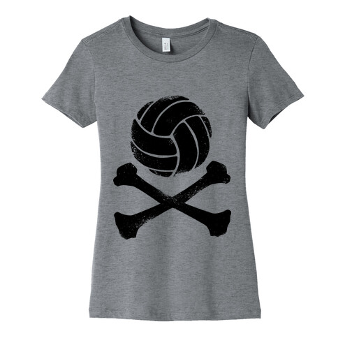 Volleyball and Crossbones (Vintage) Womens T-Shirt