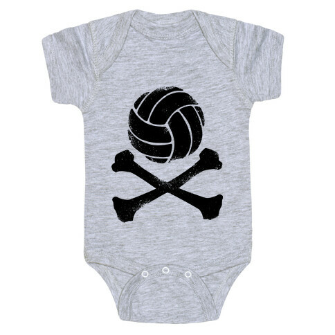 Volleyball and Crossbones (Vintage) Baby One-Piece