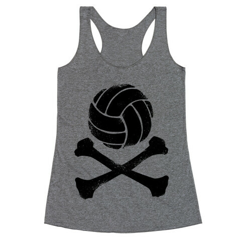 Volleyball and Crossbones (Vintage) Racerback Tank Top