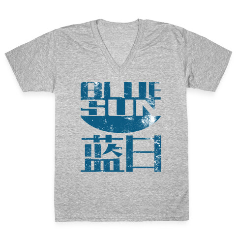 Blue Sun V-Neck Tee Shirt