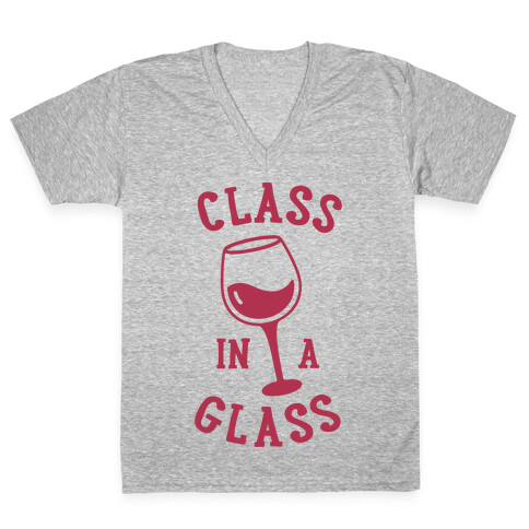 Class In A Glass V-Neck Tee Shirt