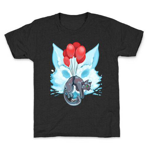 Red Balloon Cat Explorer Kids T-Shirt