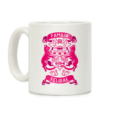 Cat Family Crest: Familia Felidae Coffee Mug