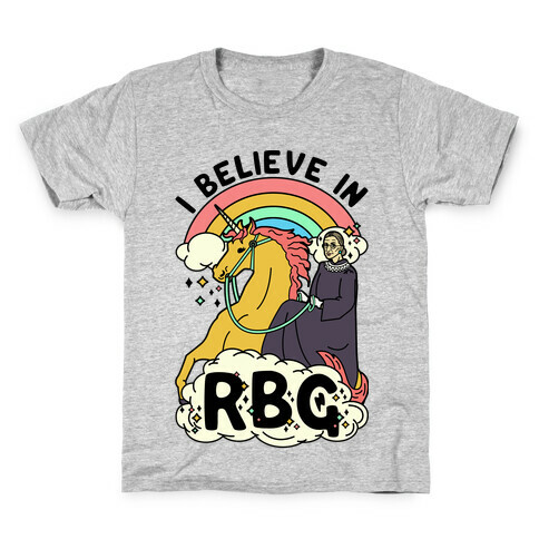 Ruth Bader Ginsburg on a Unicorn Kids T-Shirt