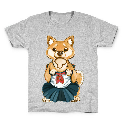 Shiba Inu is Late for Anime School Kids T-Shirt