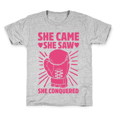 She Came She Saw She Conquered Kids T-Shirt