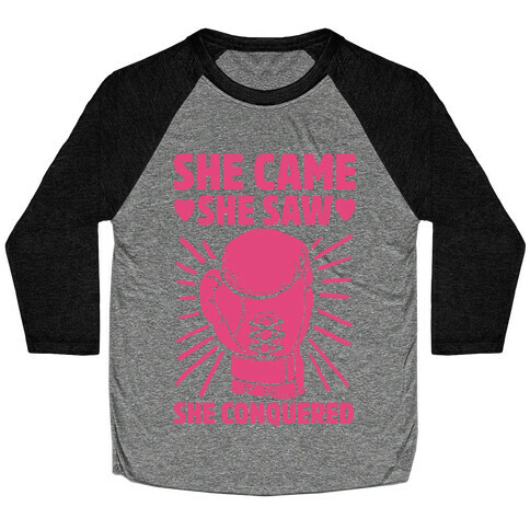 She Came She Saw She Conquered Baseball Tee