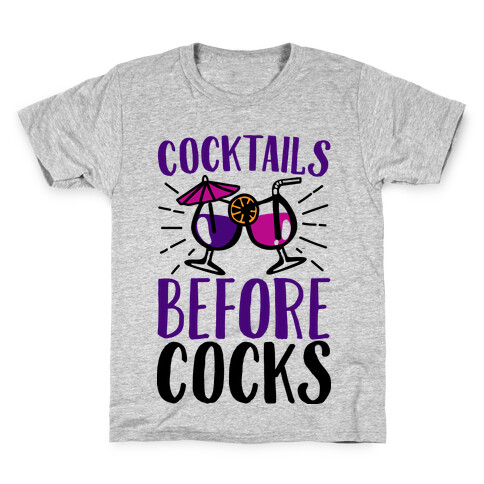 Cocktails Before Cocks Kids T-Shirt