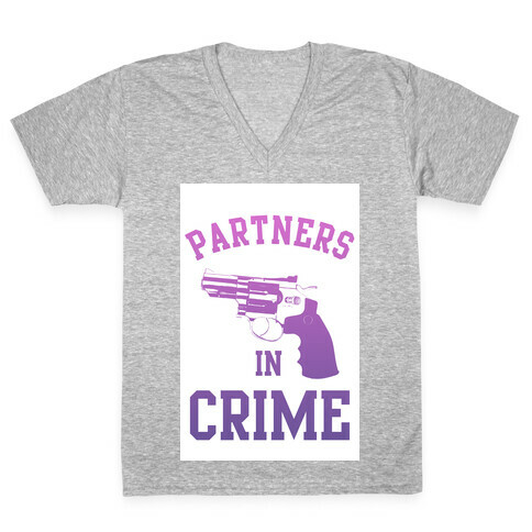 Partners in Crime (Purple) V-Neck Tee Shirt