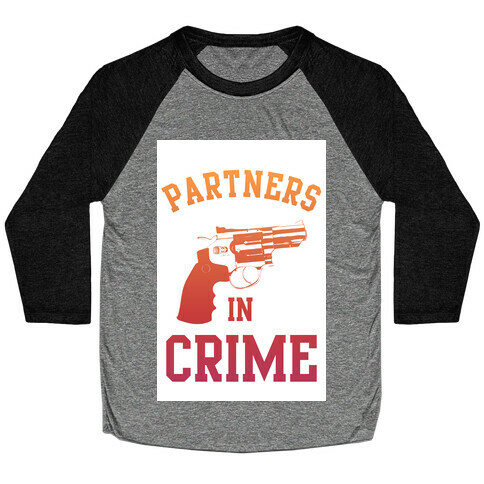 Partners in Crime (Red) Baseball Tee