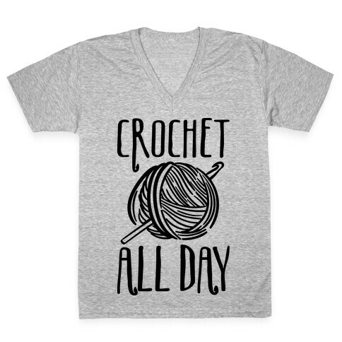 Crochet All Day V-Neck Tee Shirt