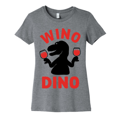 Wino Dino Womens T-Shirt
