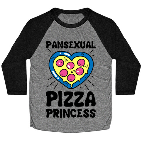 Pansexual Pizza Princess Baseball Tee