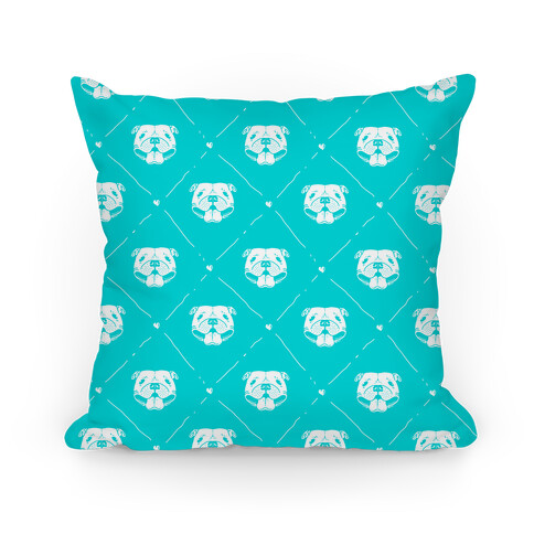 Pit Bull Love Pattern Pillow