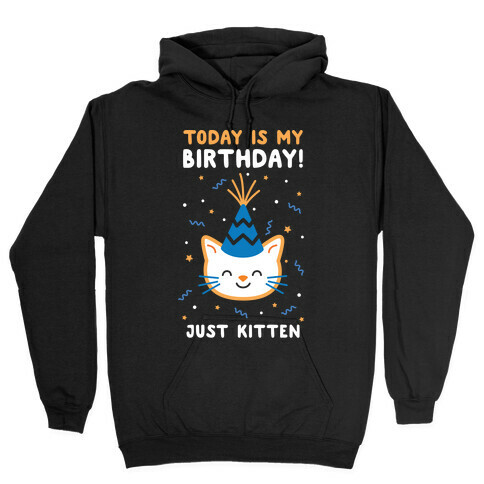 Today's My Birthday, Just Kitten Hooded Sweatshirt