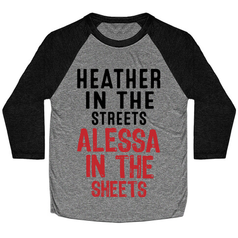 Heather in the Sheets Baseball Tee
