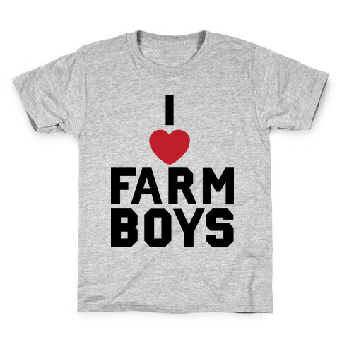 I Love Farm Boys Kids T-Shirt