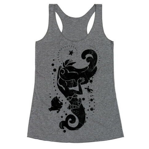 Mermaid Princess Splash Racerback Tank Top