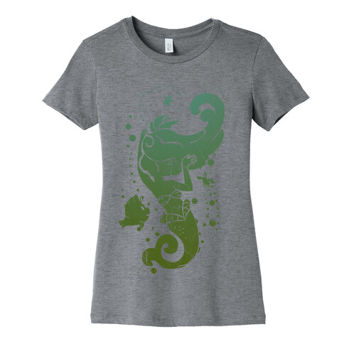 Sea Green Mermaid Princess Splash Womens T-Shirt
