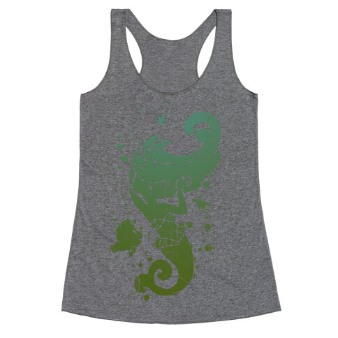 Sea Green Mermaid Princess Splash Racerback Tank Top