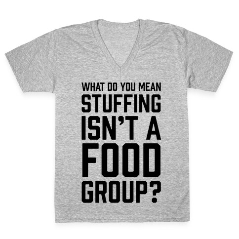 What Do You Mean Stuffing Isn't A Food Group? V-Neck Tee Shirt