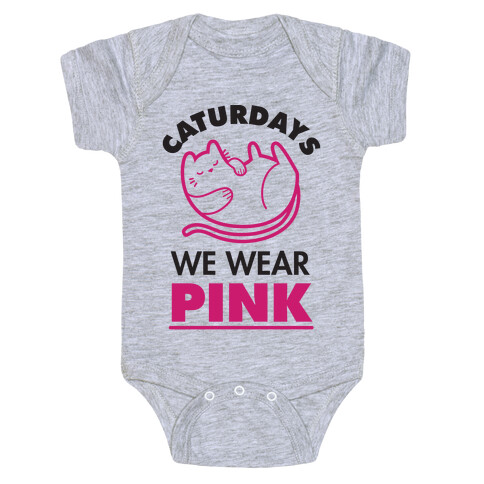 Caturdays We Wear Pink Baby One-Piece