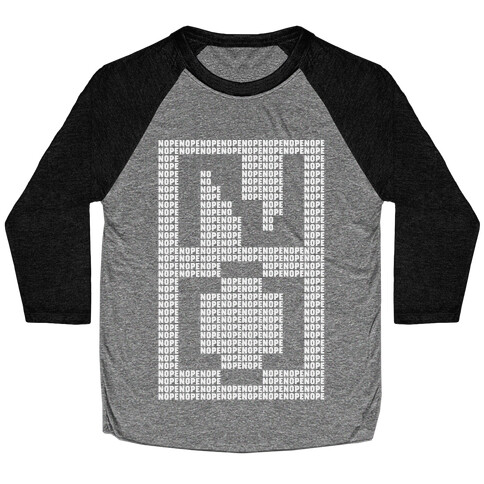 Nope Ascii Art Baseball Tee