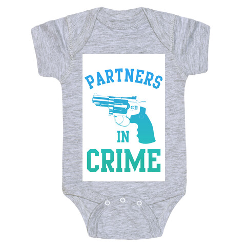 Partners in Crime (Blue) Baby One-Piece