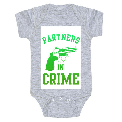 Partners in Crime (Green) Baby One-Piece